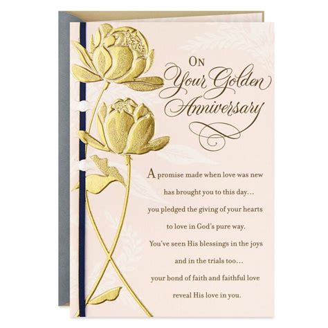 50th Wedding Anniversary Greeting Card Messages Printable Templates Free