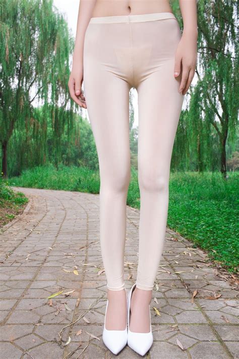 Women S See Through Trousers Pants High Elastic Sheer Skinny Leggings