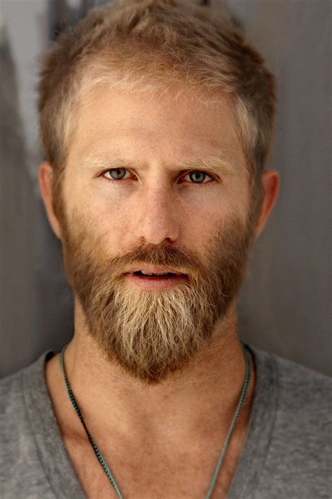 My hair used to be just as red as the beard, it lightens more with every year. Blonde bearded model | "BEARDS" | Pinterest