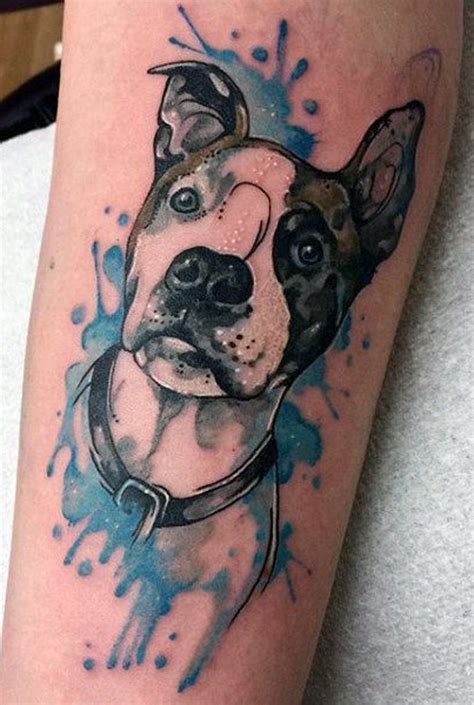 Watercolor Dalmatian Dog Calf Leg Tattoo Ideas For Women Ideas Del
