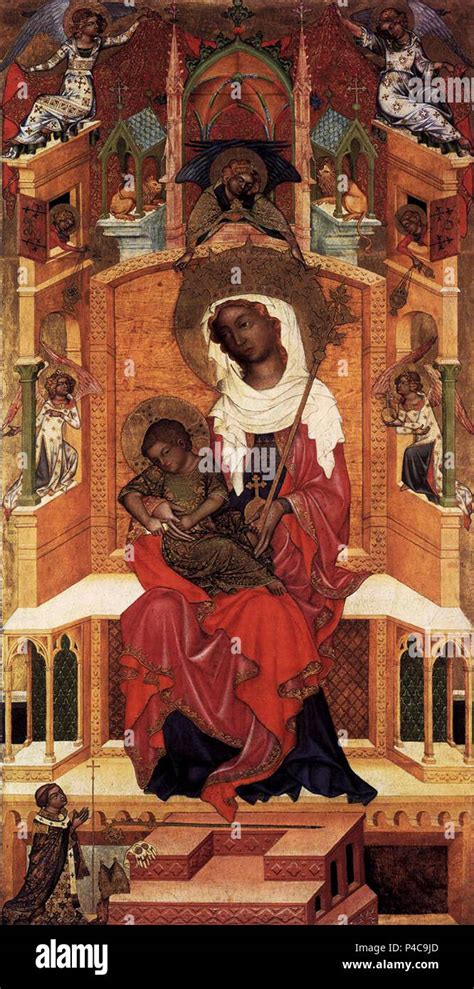 14th Century Unknown Painters Virgin And Child Enthroned Wga23523