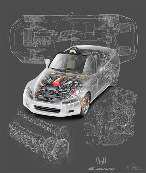 Beau And Alan Daniels Illustration Portfolios Honda S2000 Technical