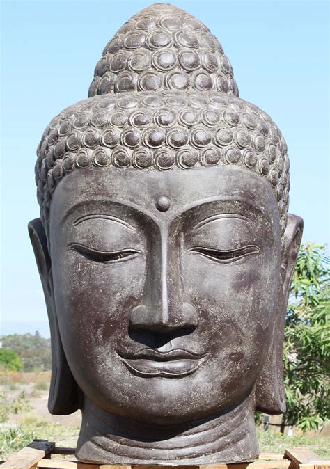 6 Foot Tall Large Buddha Head Fountain Water Feature