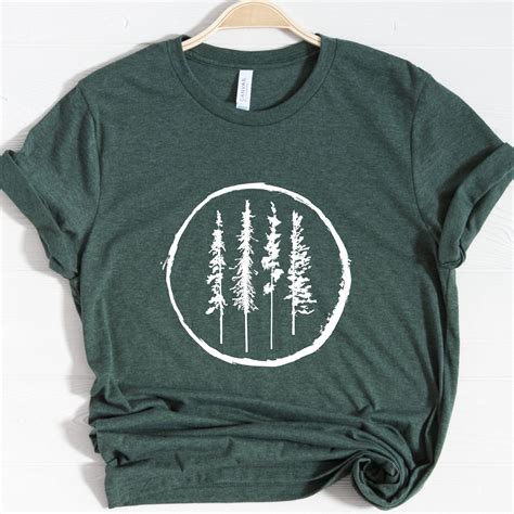 Skinny Pines T-Shirt, Pine Tree Shirt, Simple Tree Shirt, Forest T Shirt | Shirt design 