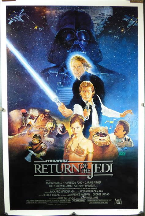 RETURN OF THE JEDI, Original Rolled Style B 1 Sheet Movie Theater ...