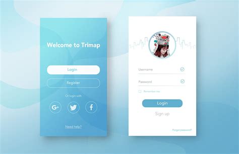 Sign In Page On Behance App Design App Design Inspiration Concept
