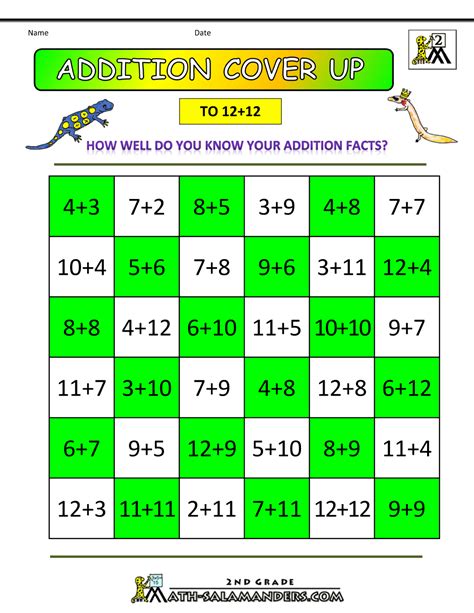The sum becomes your score for that round. Addition Math Games 2nd Grade