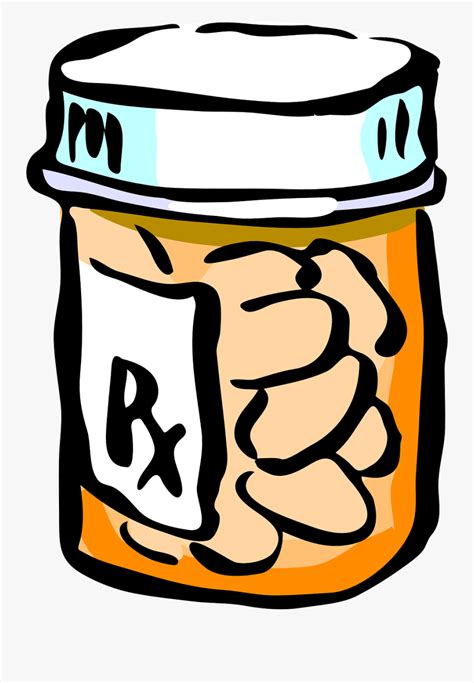 Cartoon Pill Bottle Transparent Background Free Transparent Clipart