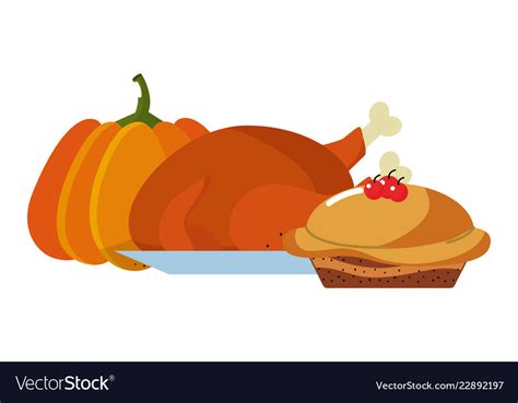 Happy Thanksgiving Cartoon Royalty Free Vector Image