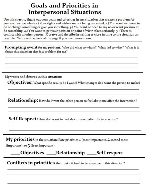Couples Counseling Communication Worksheets