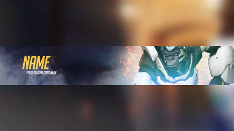 Free Overwatch Winston Youtube Banner Template 5ergiveaways