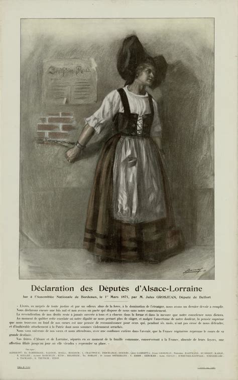 D Claration Des D Put S D Alsace Lorraine Lue L Assembl E Nationale