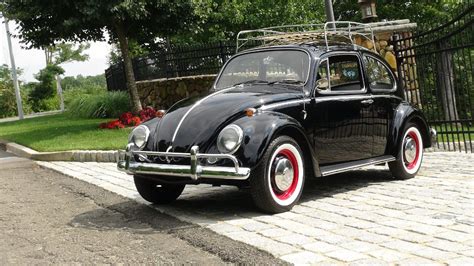 Classic Vw Bugs 1966 Vintage Volkswagen Black Beetle Sedan For Sale