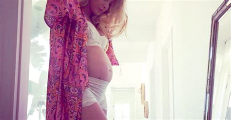 Leah Jenner Bares Baby Bump In Lingerie Photo Us Weekly