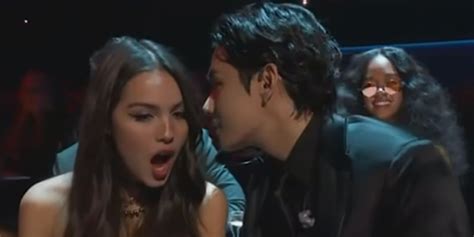 Bts V Whispering To Olivia Rodrigo At The Grammys Became A Meme