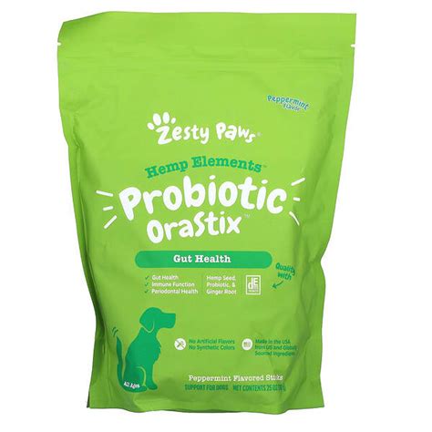 Zesty Paws Hemp Elements Probiotic Orastix For Dogs All Ages