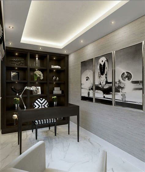 Tfittings hanger wires wall space provides a foyer with its simplicity of tray ceiling mount modern. Interior Designed Small Study / Home Office. Tray ceiling ...