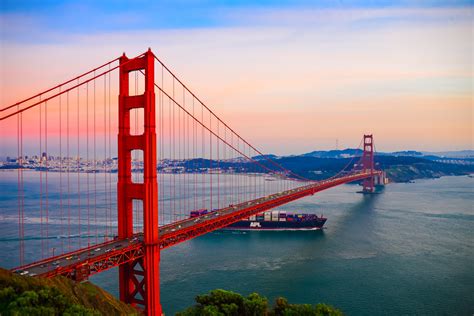 Golden Gate Bridge During Sunset San Francisco Californi Flickr