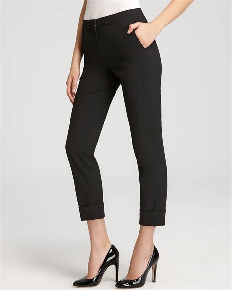 Vince Camuto Baileys Skinny Cuffed Cropped Pants Bloomingdales