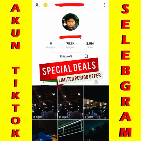 Jual Jual Akun Tiktok Limited Edition Selebgram Termurah Real Followers Indo Aktif Nego Tipis