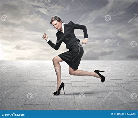 Running Businesswoman Stock Image Image Of Career Concept 41423035