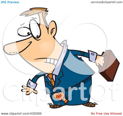 Royalty Free Rf Clip Art Illustration Of A Stuck Cartoon Businessman