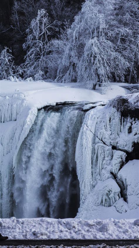 Frozen Niagara falls Wallpaper for iPhone 11, Pro Max, X, 8, 7, 6