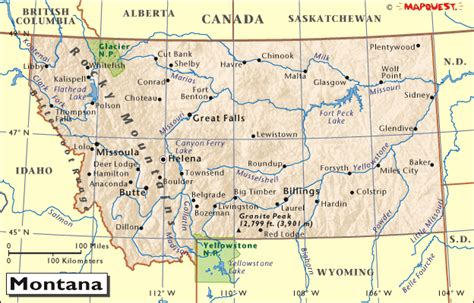 Montana National Park Map