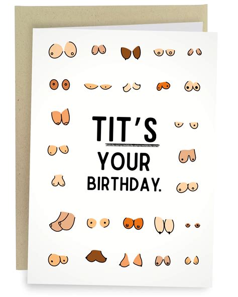 Buy Sleazy Greetings Funny Birthday Card For Women Or Men Cheeky Boob