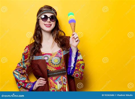 Portrait Of Young Hippie Girl Stock Photo Image Of Hippie Lovely