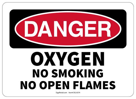 Oxygen No Smoking Signs To Print