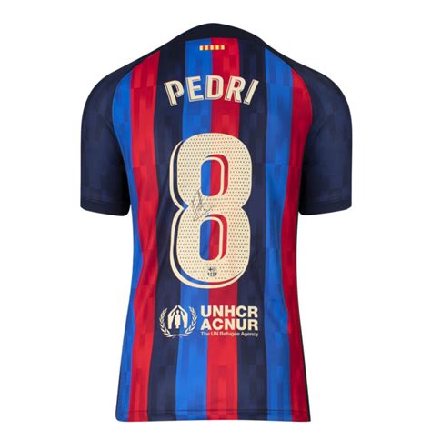 Pedri Back Signed Fc Barcelona 2022 23 Home Shirt
