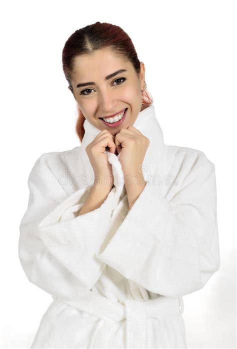 beautiful women in bathrobe stock image image of cosmetics care 36499385