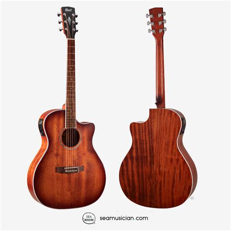 Cort Grand Regal Ga Medx M Mahogany Acoustic Guitar With Pickup And Bag