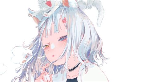 White Hair Anime Girl Pfp Anime Wallpaper Hd