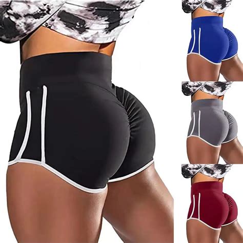 High Waist Hip Lifting Sports Shorts Womens Elastic Tight Fitting Belly Yoga Pants Quick Drying