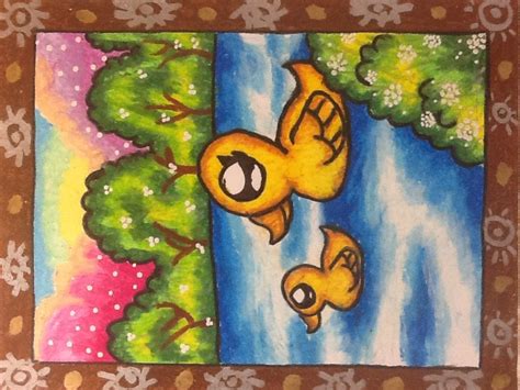 12+ Gambar Pemandangan Pake Krayon