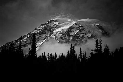 Free Stock Photo Of Black And White Mountain