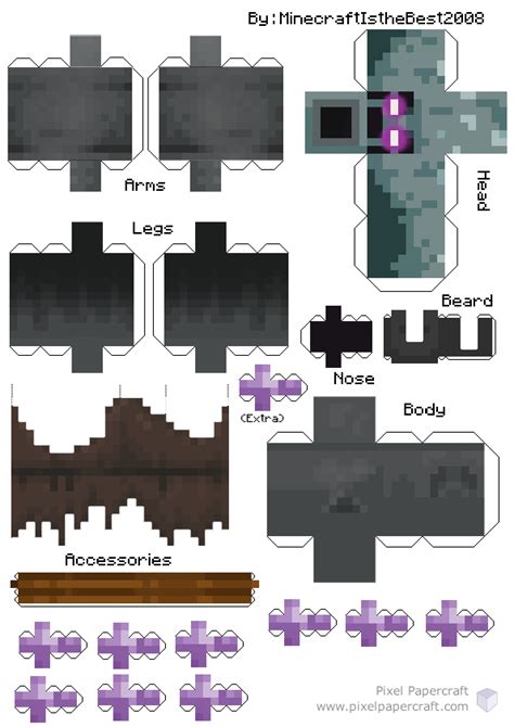 Pixel Papercraft Enchanted Geomancer Minecraft Dungeons