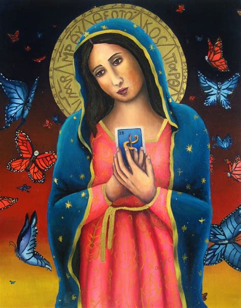 Madonna Of The Butterflies Pintura Por Alejandro Gonzalez Garcia