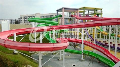 Stainless Steel Fastener Frp Spiral Water Slides For Giant Outdoor