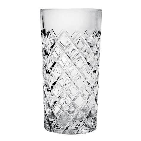 Vintage Diamond Highball Glasses 420ml Drinkstuff