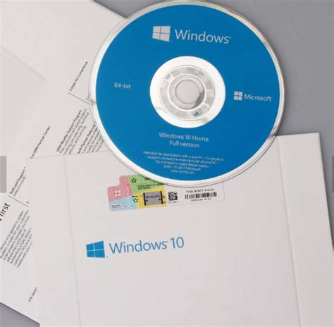 Microsoft Windows 10 Home License 3264 Bit Oem Dvd Product Key Coa