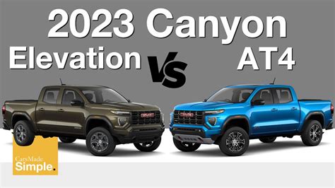 2023 Gmc Canyon Elevation Vs At4 Feature And Pricing Breakdown Youtube
