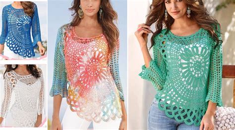 Cómo Tejer Una Blusa En Crochet Con Círculo ⋆ Manualidades Diy