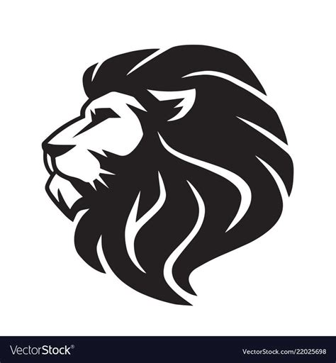 Wild Lion Icon Logo Template Vector Image On Vectorstock In 2020 Lion