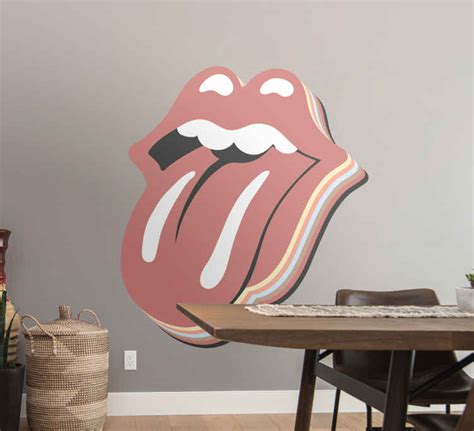 Rolling Stones Vintage Tongue Retro Wall Stickers Tenstickers