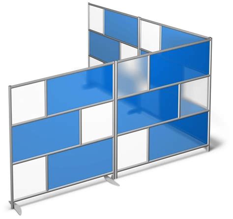 Urban Wall Room Divider Free Standing Colored Frosted Acrylic