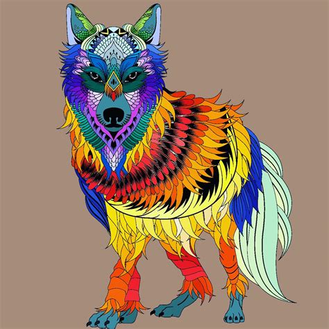 Rainbow Wolf By Darkcarnival05 On Deviantart