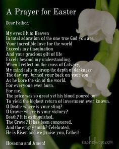 A prayer for children to say at the easter meal. Prayer: Asking, Seeking, Knocking on Pinterest | Prayer Of The Day, A Prayer and Prayer